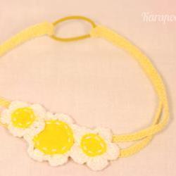 Crochet daisy headband , 6-9 months